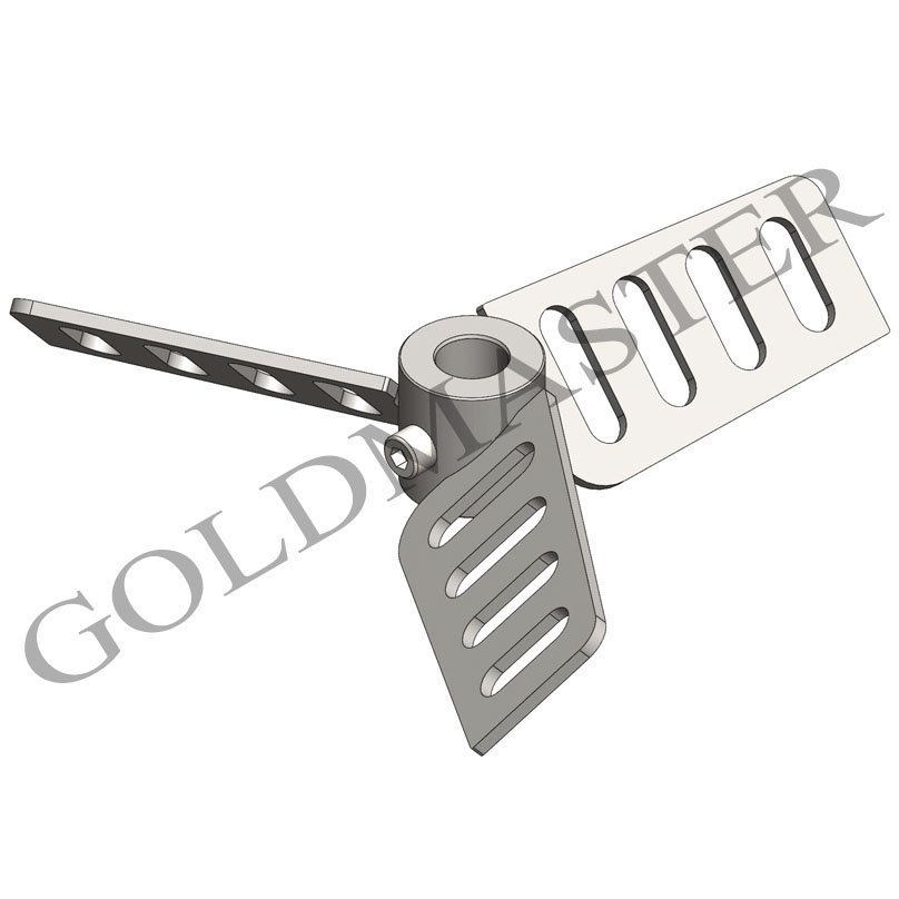 helice 3 palas perforadas en acero inoxidable diametro 250mm eje 20mm