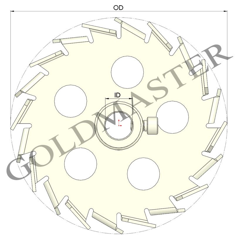 helice disco cowles DCP-P en acero inoxidable 304 tratado de diametro 400 para eje 35mm - Imagen 5