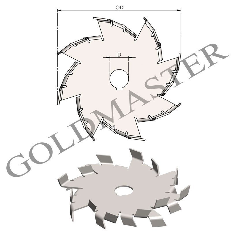 helice cowles DCV de acero inoxidable de diametro 200mm con agujero de 35mm - Imagen 2
