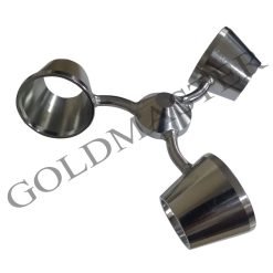 helice visco fluidjet srt en acero inoxidable de diámetro 150mm unión al eje con rosca hembra métrica 8mm.