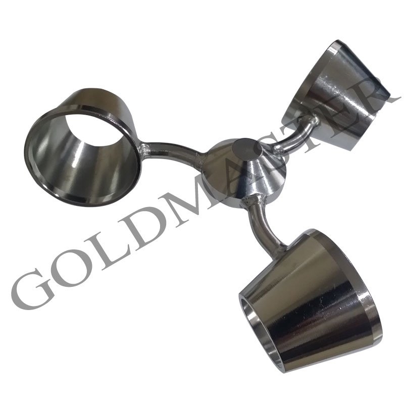 helice visco fluidjet srt en acero inoxidable de diámetro 150mm unión al eje con rosca hembra métrica 8mm.