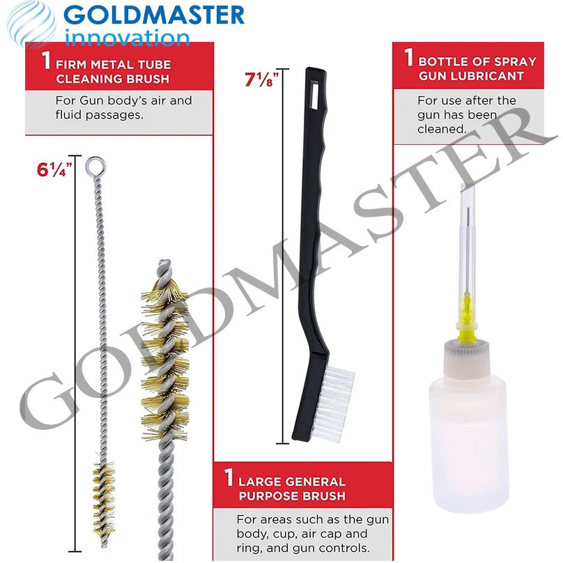 kit cepillos mantenimiento de limpieza pistola pintar 22pc ls-207 - Imagen 4