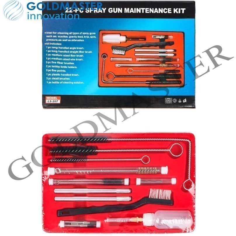 kit cepillos mantenimiento de limpieza pistola pintar 22pc ls-207 - Imagen 7